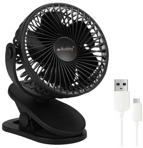 Ventiliatorius Juodas cordless fan Ruhhy 25567