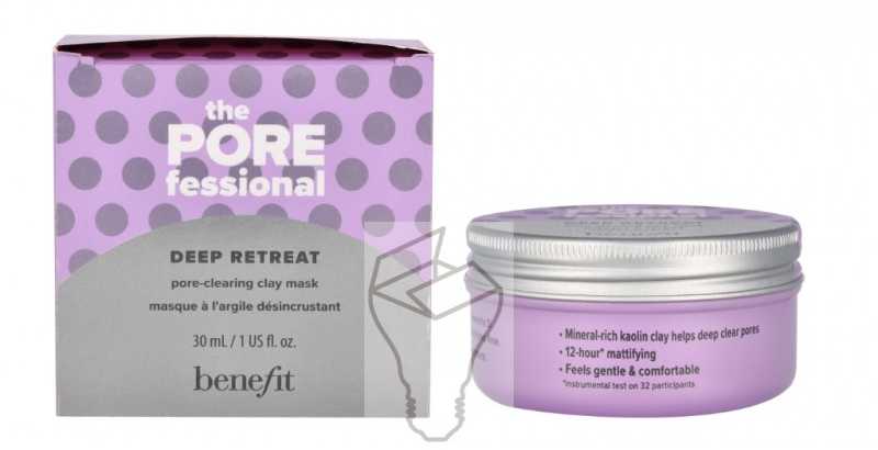 Benefit The POREfessional Deep Retreat Pore-Clearing Clay Mask valomoji molio kaukė, 30 ml