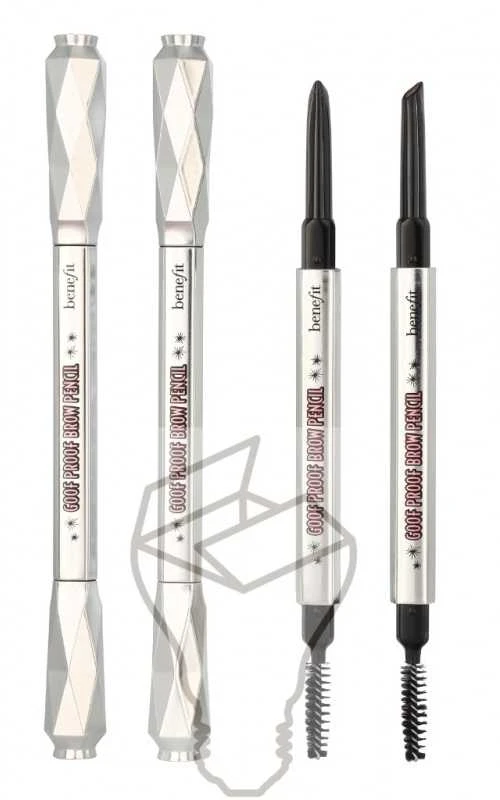 Benefit Goof Proof Getaway Duo Travel Set antakių pieštukų rinkinys moterims, atspalvis: 3 Warm šviesiai rudas, 2 x 0,34 g