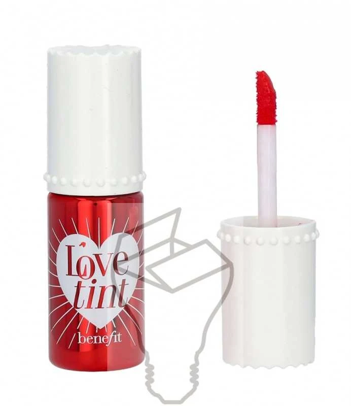 Benefit Lovetint Fiery-Raudona Tinted Lip & Cheek Stain lūpų ir skruostų dažai, 6 ml