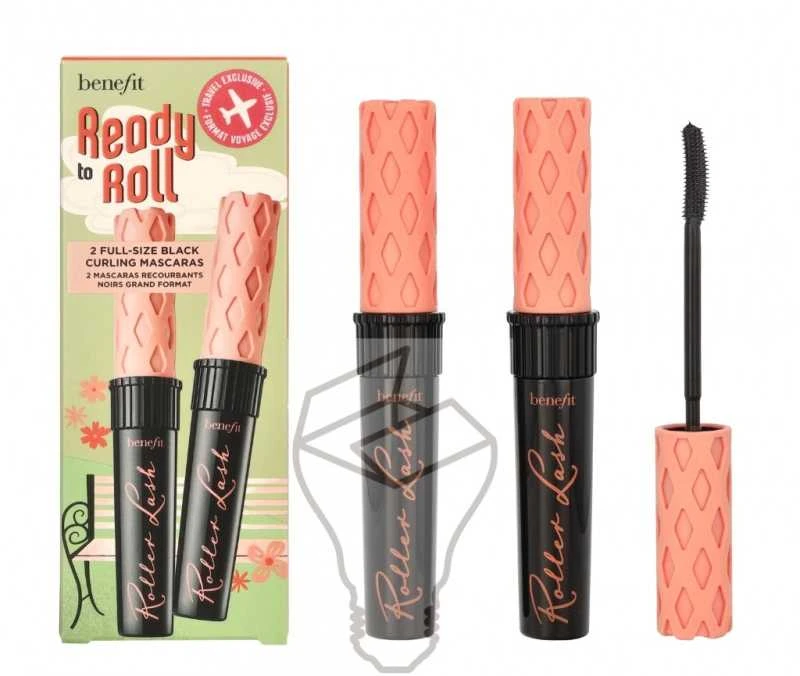 Benefit Ready To Roll Blakstienų tušas Duo Travel Set blakstienų tušų rinkinys, atspalvis: Juodas, 2 x 8,5g