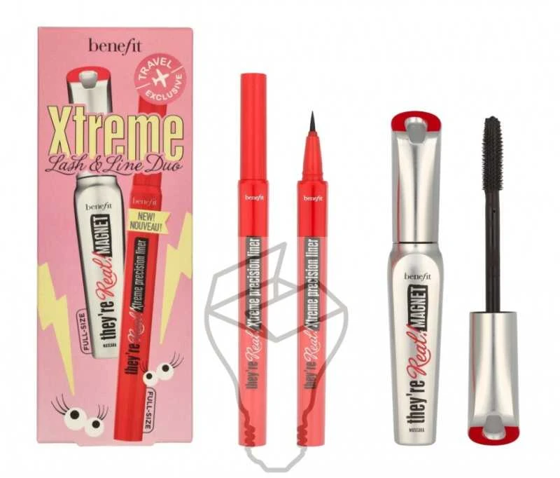 Benefit They´re Real! Xtreme Lash & Line Duo akių makiažo rinkinys (blakstienų tušas, 9 ml + akių apvadas, 0,35 ml)