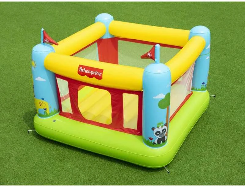 BESTWAY Fisher-Price pripučiamas batutas, 1.75m x 1.73m x 1.35m, 93553