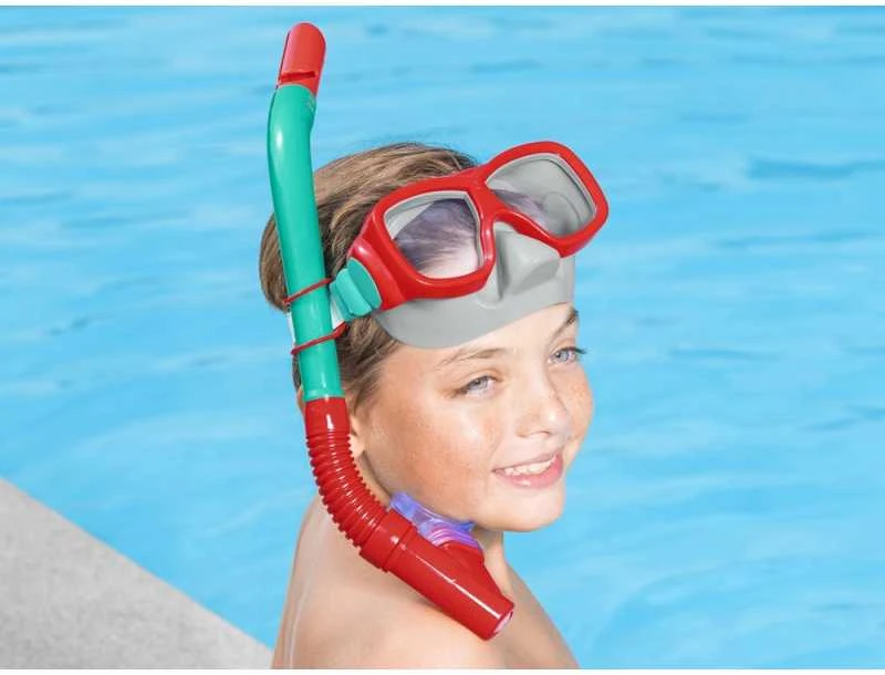 Bestway Set Mask with snorkel for diving Raudonas 7+ 24032
