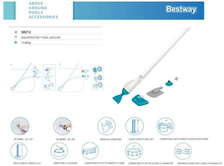 Dulkių siurblys į baseiną rinkinys BESTWAY