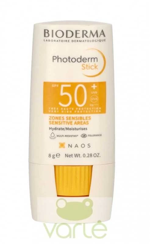 "Bioderma Photoderm Stick Spf50 Sensitive Areas" apsauginis pieštukas nuo saulės jautriom kūno ir veido vietom 8g