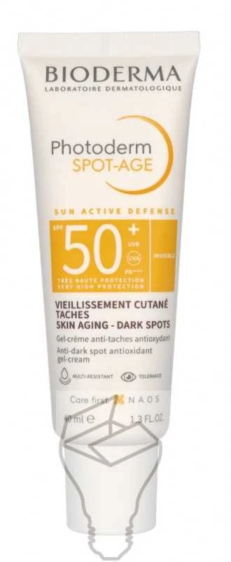 kremas veidui Apsaugo ir padeda sumažinti matomus fotosenėjimo požymius Bioderma Photoderm Spot-Age Spf50+ 40ml