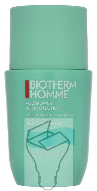 Biotherm Aquapower Ice Cooling Effect 48H Rutulinis dezodorantas vyrams, 75 ml