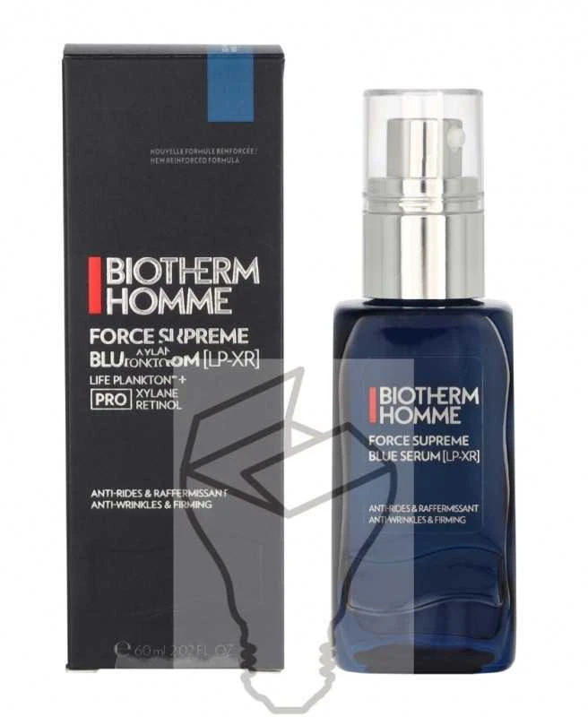 Biotherm Homme Force Supreme Mėlyna Serum Anti-Wrinkles & Firming stangrinantis veido serumas nuo raukšlių vyrams, 60 ml