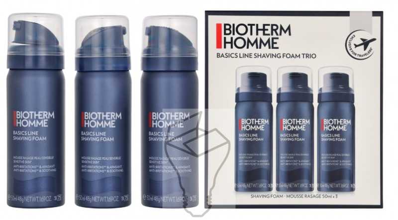 Biotherm Travel Trio kelioninis skutimosi putų rinkinys vyrams, 3 x 50 ml