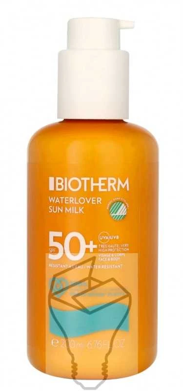 Biotherm Waterlover Sun Milk SPF 50 Face & Body apsauginis pienelis nuo saulės veidui ir kūnui, 200 ml