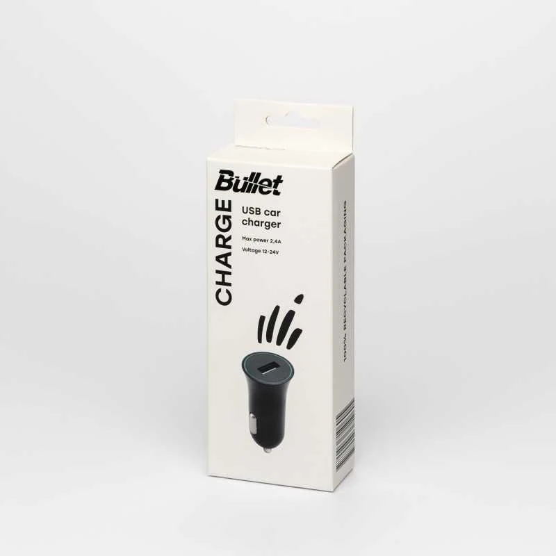 „Bullet“ automobilinis įkroviklis USB 2,4A