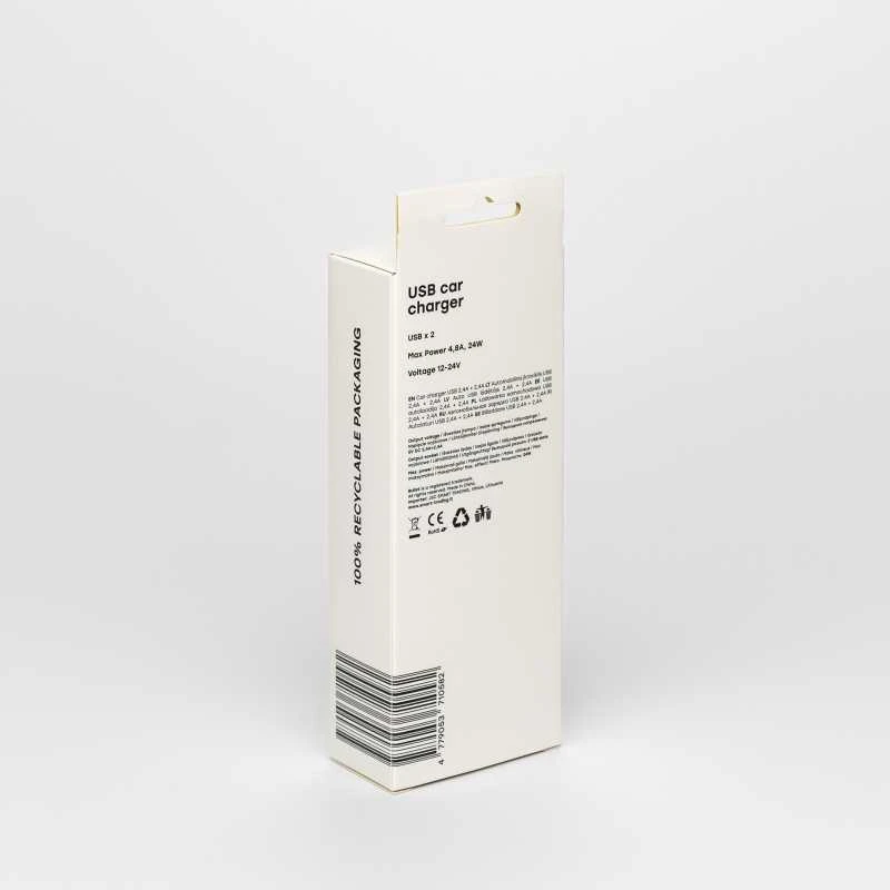 „Bullet“ automobilinis įkroviklis USB 2,4A+2,4A