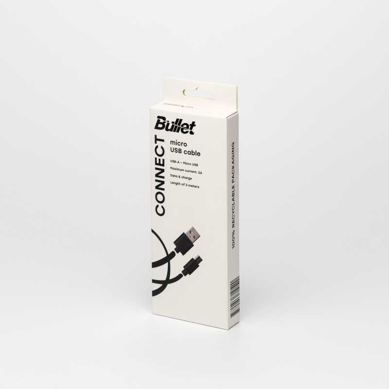 „Bullet“ laidas Micro USB - USB, 3m
