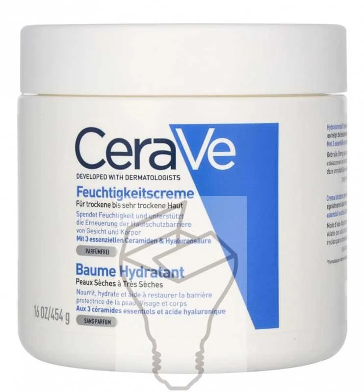 Drėkinamasis veido ir kūno kremas sausai ir labai sausai odai Cerave Moisturising Cream, 454 g