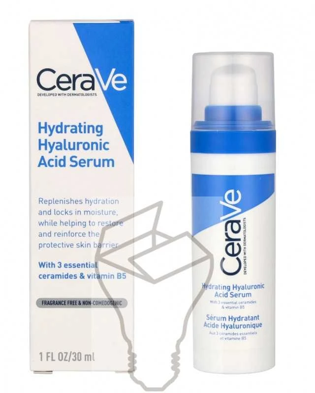 Drėkinamasis veido serumas su hialuronu Cerave Hydrating Hyaluronic Acid, 30 ml