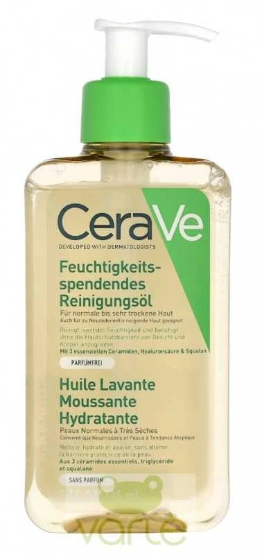 Drėkinamasis putojantis prausimosi aliejus Cerave Hydrating Foaming Oil, 236 ml