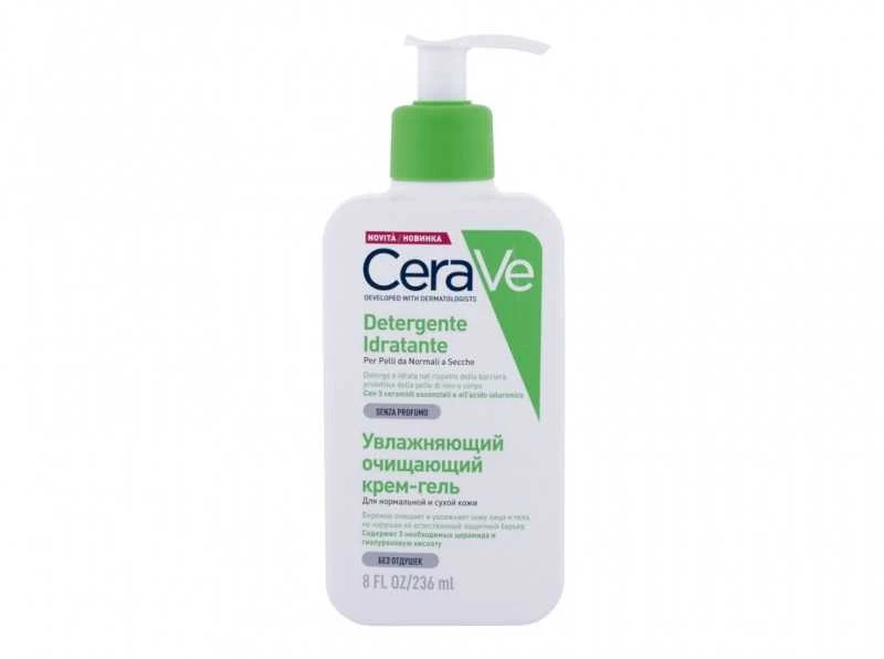 Drėkinamasis veido ir kūno prausiklis normaliai ir sausai odai Cerave Hydrating Cleanser, 236 ml
