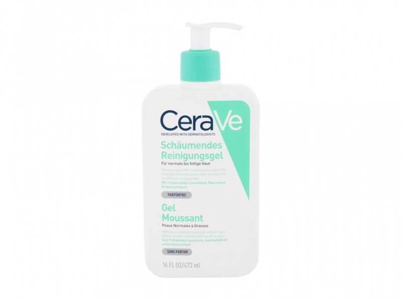 Putojantis veido ir kūno prausiklis normaliai ir riebiai odai Cerave Foaming Cleansing Gel, 473 ml