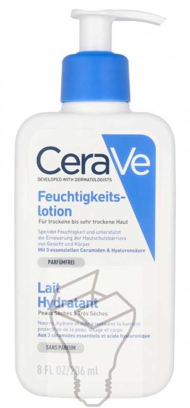 Drėkinamasis veido ir kūno losjonas sausai ir labai sausai odai Cerave Moisturising Lotion, 236 ml