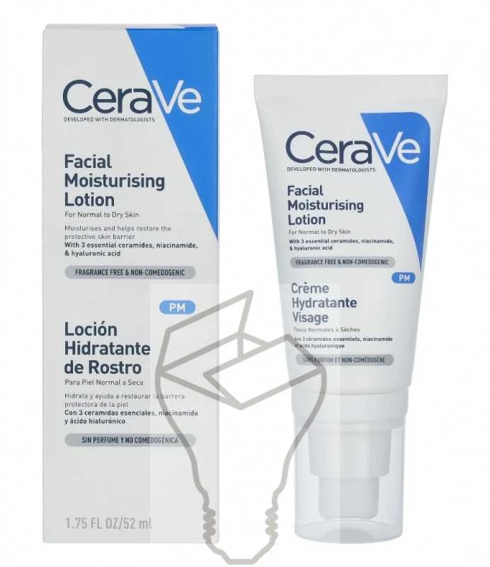 Drėkinamasis veido losjonas Cerave Facial Moisturising Lotion, 52 ml