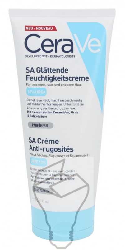 Veido kremas sausai ir šiurkščiai odai Cerave SA Smoothing Cream, 177 ml
