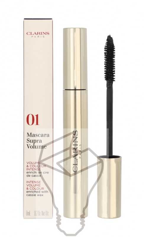 Blakstienų tušas Clarins Supra Volume, spalva: 01 Intense Black, 8 ml