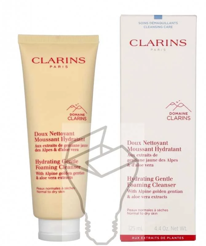 Clarins Hydrating švelnus Foaming Valiklis veido prausiklis normaliai / sausai odai, 125 ml