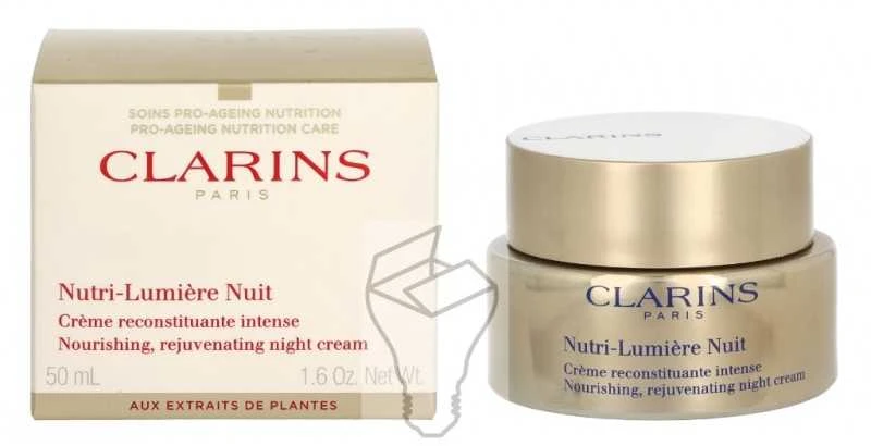 Clarins Nutri-Lumiére Night Skin Kreminis moterims, 50 ml