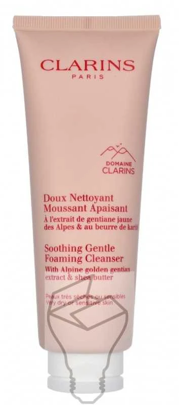 Clarins Soothing Gentle Foaming Valiklis veido prausiklis sausai / jautriai odai, 125 ml