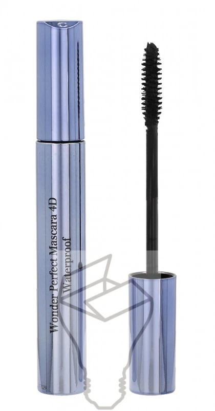 Clarins Wonder Perfect 4D Blakstienų tušas Atsparus vandeniui #01 Perfect Juodas, 8 ml