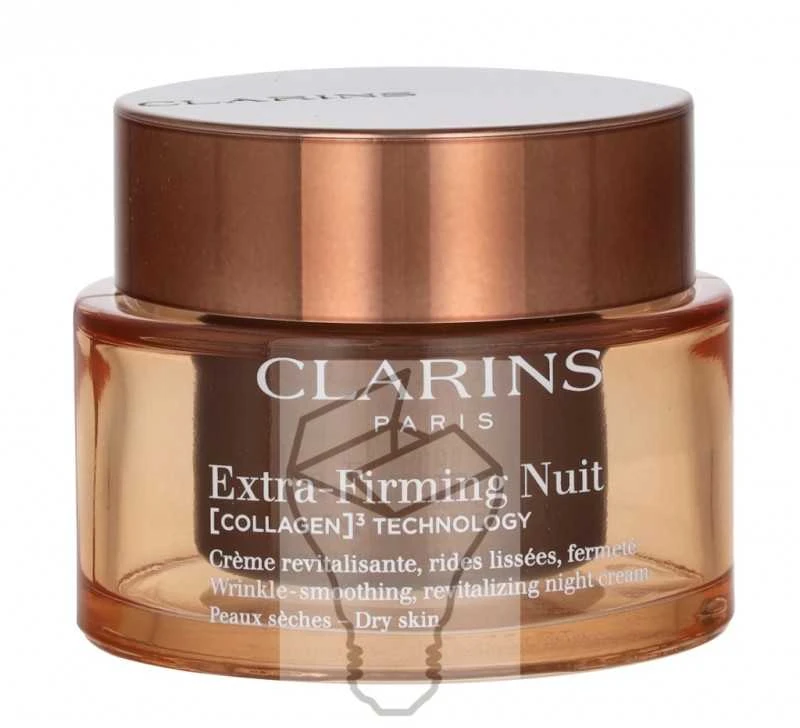 Clarins Extra Firming Night Kreminis atkuriamasis naktinis veido kremas sausai odai, 50 ml