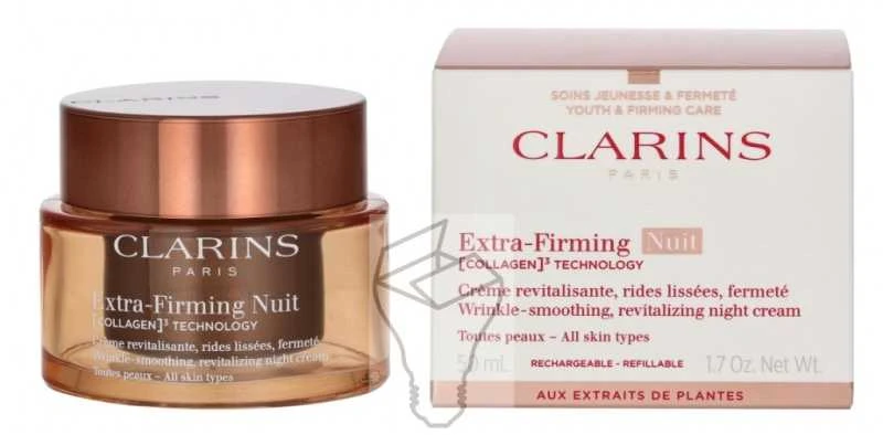 Clarins Extra Firming Night Kreminis, 50 ml