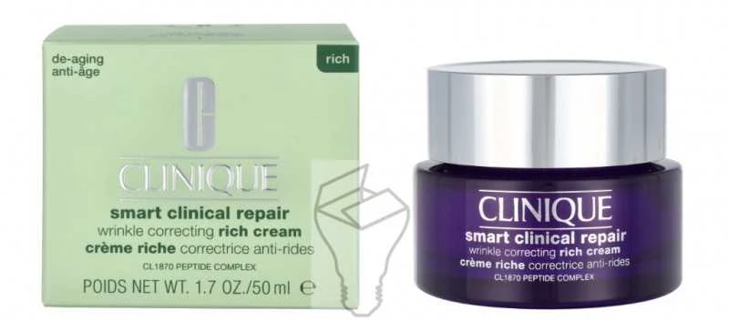 Clinique Smart Clinical Repair™ Wrinkle Correcting Rich Kreminis intensyviai veikiantis veido kremas nuo raukšlių, 50 ml