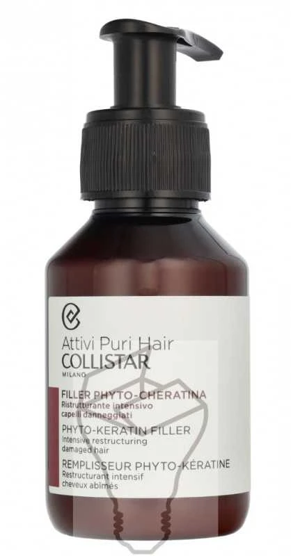 "Collistar" pažeistų plaukų priežiūra prieš šampūną su fito-keratinu (intensyvus atkuriamasis užpildas) 100 ml