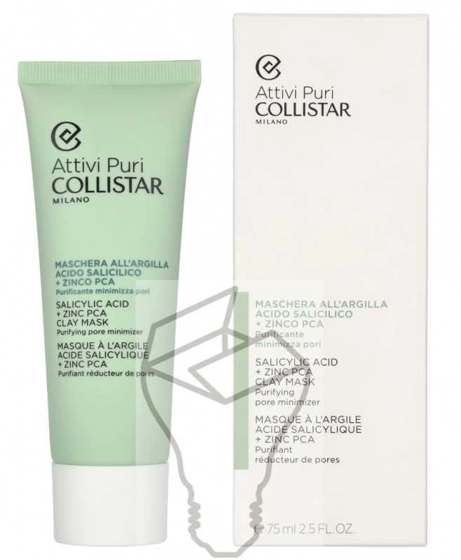 „Collistar“ salicilo rūgšties ir cinko PCA molio kaukė, 75 ml