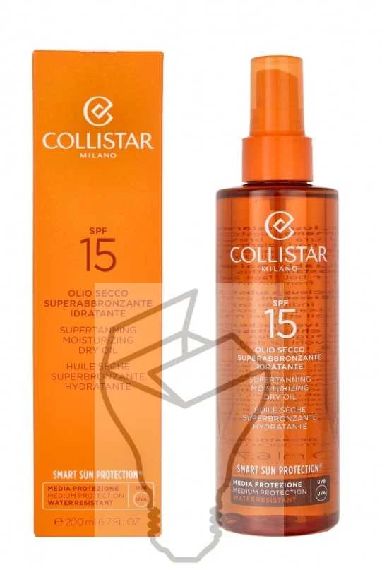 Įdegį skatinantis sausas aliejus, Collistar Supertanning Moisturizing Dry Oil SPF15,  200ml