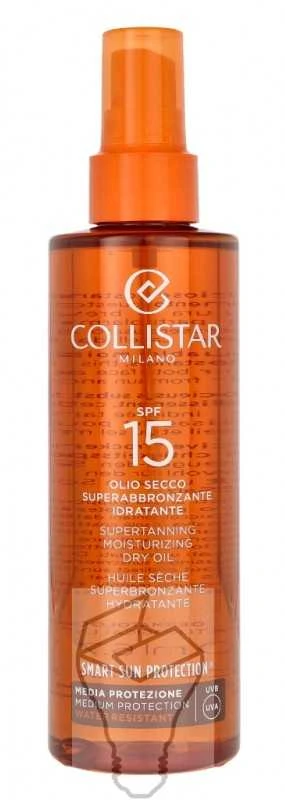 Įdegį skatinantis sausas aliejus, Collistar Supertanning Moisturizing Dry Oil SPF15,  200ml