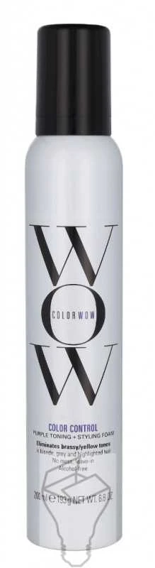 "Color Wow Styling" tonizuojančios putos šviesiems plaukams "Color Control" (violetinės tonizuojančios + modeliavimo putos) 200 ml