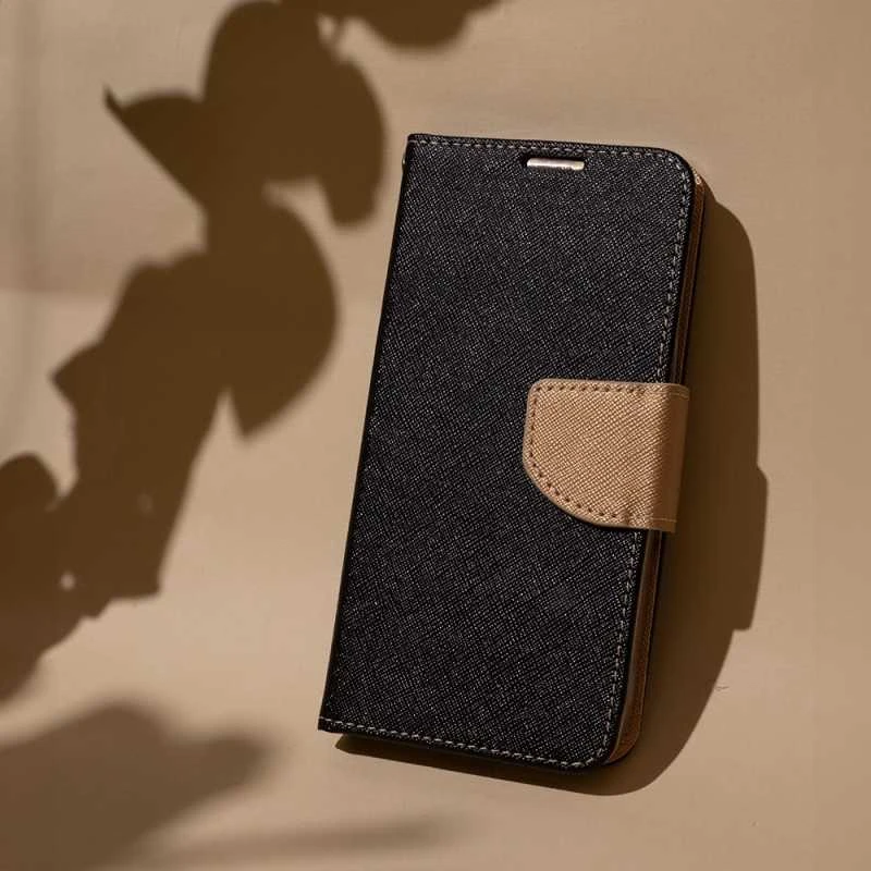 TFO Dėklas knygutė Smart Fancy, skirtas iPhone 16 Pro 6,3, juodai auksinis