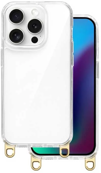 Telforceone Dėklas su kabliukais, skirtas iPhone 13 14 6,1 aukso spalvos