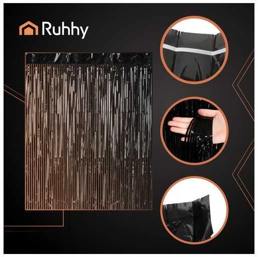 Decorative curtain 2x1m juodas Ruhhy 26172
