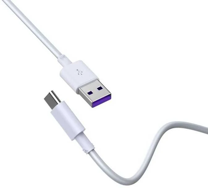 Devia kabelis Shark EC306 USB - USB-C 1,5 m 5A baltos spalvos