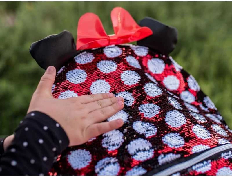 Minnie Mouse „Disney Minnie“ pelė miela stilinga „Sequin“ kuprinė 40 cm AP0007
