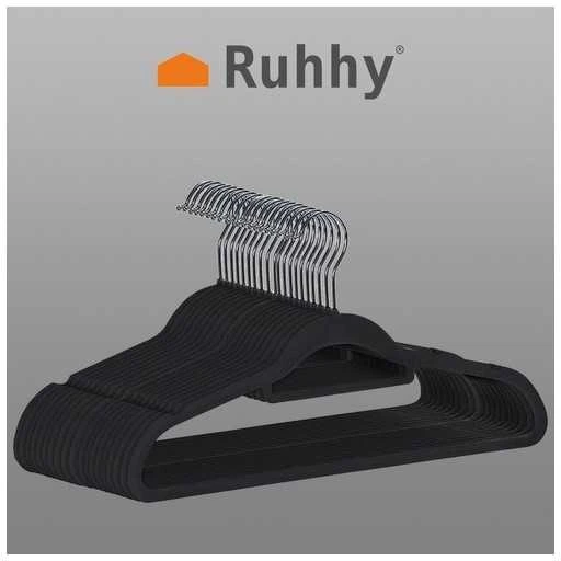 Clothes hanger 20pcs - juodas Ruhhy 22536