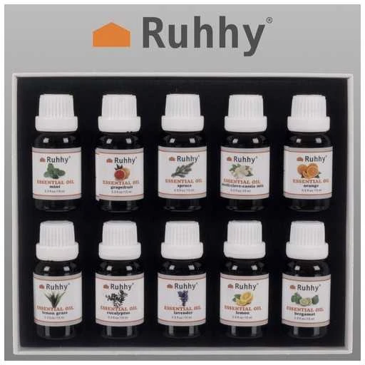 Drėkintuvas Kvapieji aliejai - 10 vnt. rinkinys, 15 ml, Ruhhy 21938