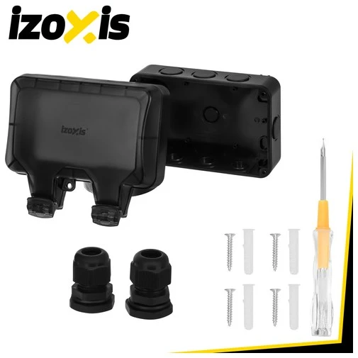 Double external socket 17x11x10cm Izoxis