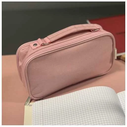 Double extendable pencil case - pink Maaleo 24517