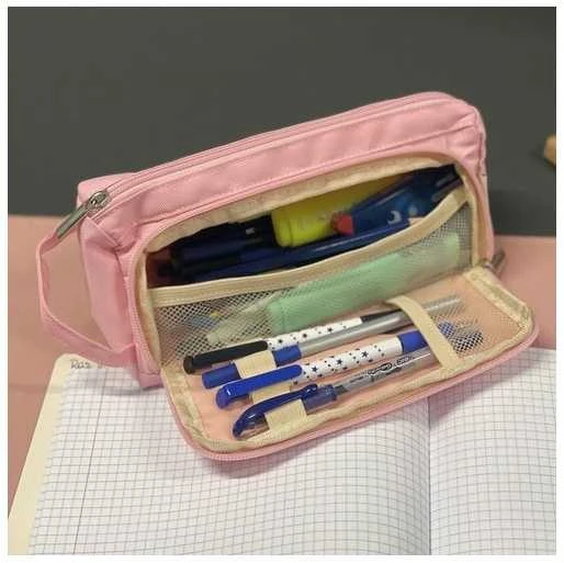 Double extendable pencil case - pink Maaleo 24519