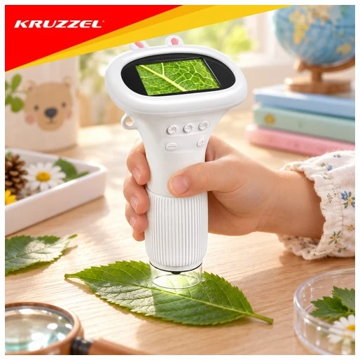 Kruzzel 1000x Baltas Educational Microscope